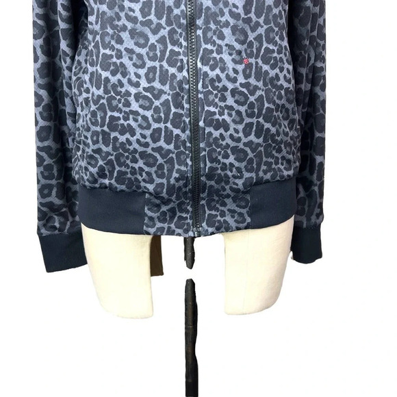 WITH Activewear Leopard Print Reversible Bomber Jacket Black Red Size Small - Picture 6 of 12